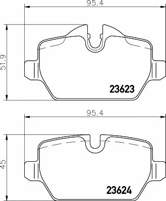 Textar 2362303 Brake pad set 2362303 2362303 Textar Brake pad set