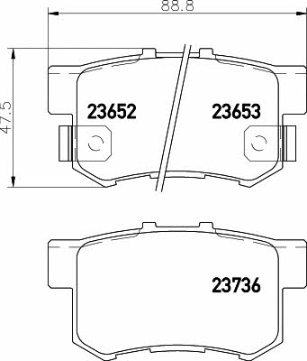 Textar 2365201 Brake Pad Set, disc brake 2365201