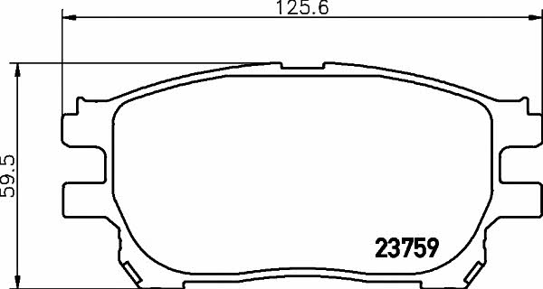 Disc brake pad set Toyota Previa: 2375901 Textar Brake pad set