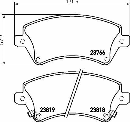 Textar 2376601 Brake pad set 2376601 2376601 Textar Brake pad set