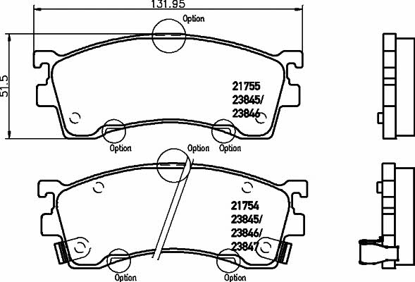 Textar 2384504 Brake Pad Set, disc brake 2384504