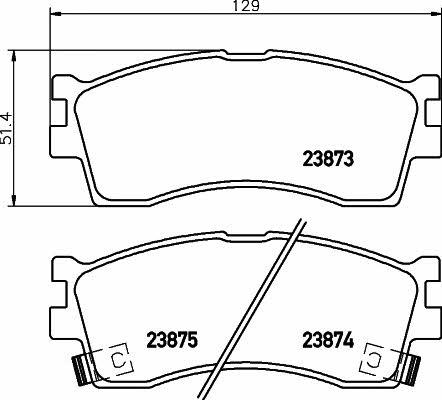 Brake pad kit KIA Sephia (Kia Sephia): 2387301 Textar Brake pad set