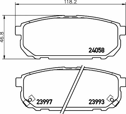 Textar 2405801 Brake Pad Set, disc brake 2405801