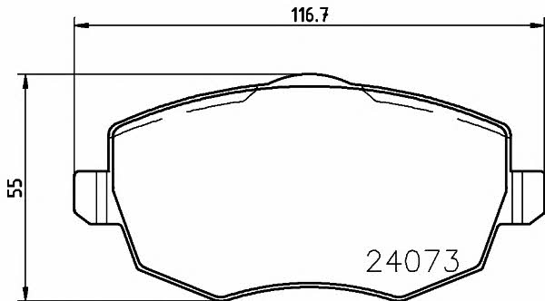 Disc brake pad set Lancia Ypsilon: 2407301 Textar Brake pad set