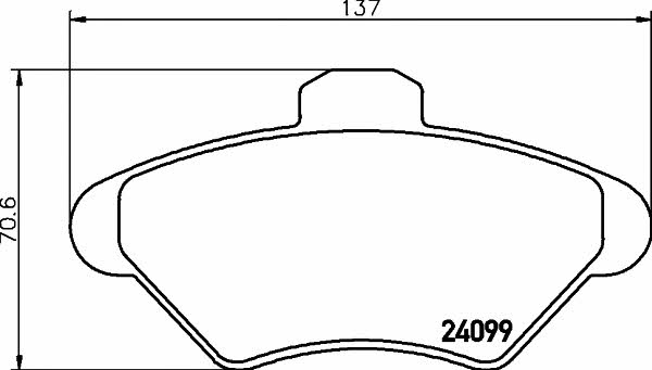 Textar 2409901 Brake Pad Set, disc brake 2409901