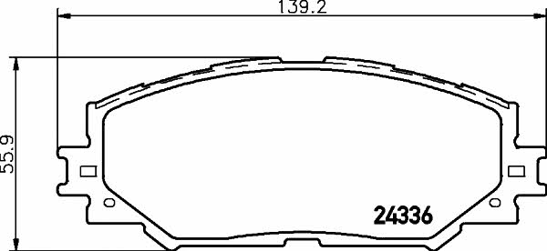 Textar 2433601 Front disc brake pads, set 2433601