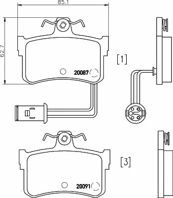 Textar 2008701 Brake Pad Set, disc brake 2008701