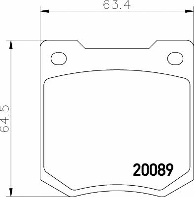 Textar 2008901 Brake Pad Set, disc brake 2008901