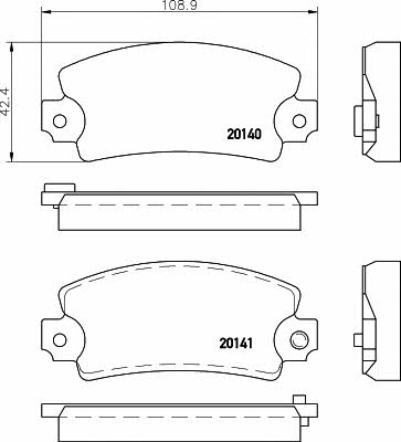 Textar 2014003 Brake Pad Set, disc brake 2014003