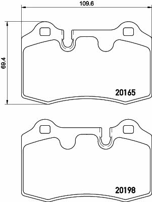 Textar 2016501 Brake pad set 2016501 2016501 Textar Brake pad set