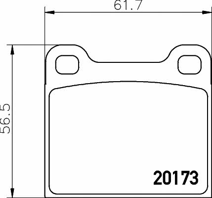 Textar 2017301 Brake Pad Set, disc brake 2017301