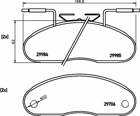 Textar 2998401 Brake Pad Set, disc brake 2998401