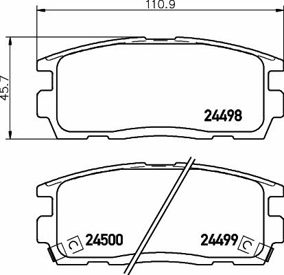 Textar 2449801 Brake Pad Set, disc brake 2449801