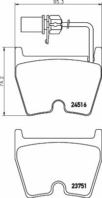 Disc brake pad set Audi R8: 2451601 Textar Brake pad set
