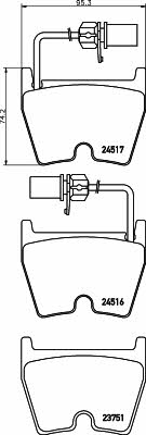 Brake pad kit Audi R8: 2451701 Textar Brake pad set