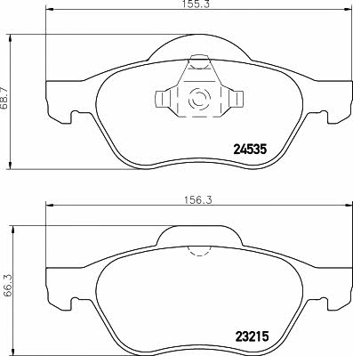 Textar 2453501 Brake Pad Set, disc brake 2453501