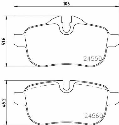 Disc brake pad set BMW Z4 Roadster: 2455901 Textar Brake pad set
