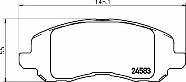 Textar 2458301 Brake Pad Set, disc brake 2458301