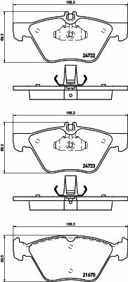 Textar 2472201 Brake pad set 2472201 2472201 Textar Brake pad set