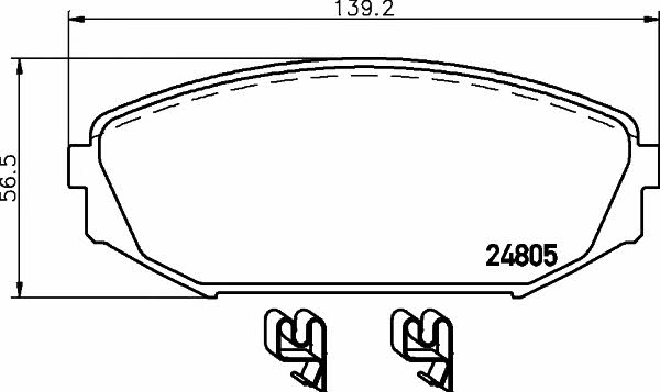 Textar 2480501 Brake pad set 2480501 2480501 Textar Brake pad set