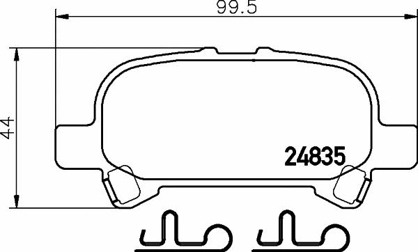 Textar 2483501 Brake Pad Set, disc brake 2483501