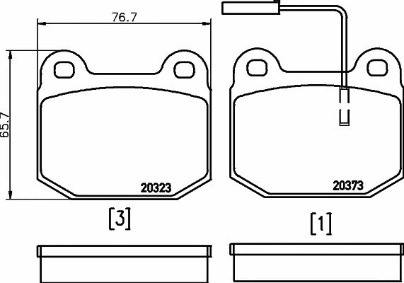 Textar 2037301 Brake Pad Set, disc brake 2037301