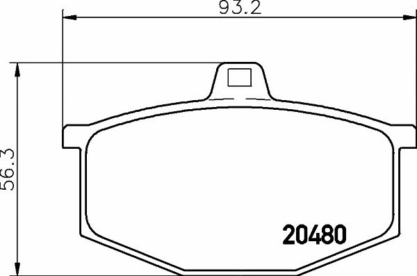 Textar 2048002 Brake Pad Set, disc brake 2048002