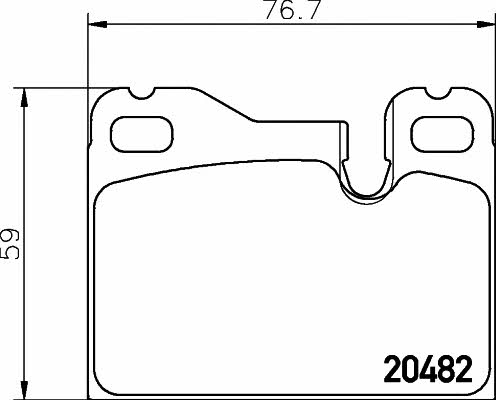 Textar 2048201 Brake Pad Set, disc brake 2048201
