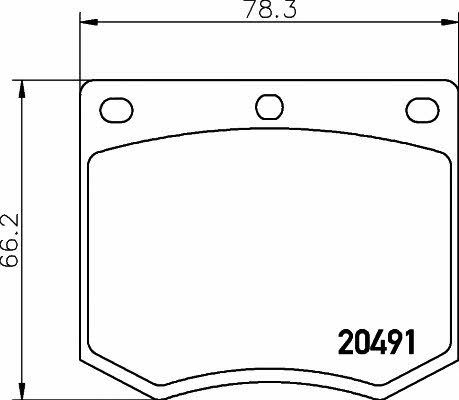 Textar 2049105 Brake Pad Set, disc brake 2049105