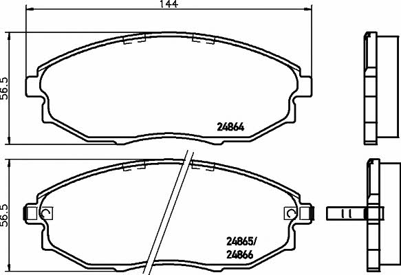 Textar 2486401 Brake pad set 2486401 2486401 Textar Brake pad set