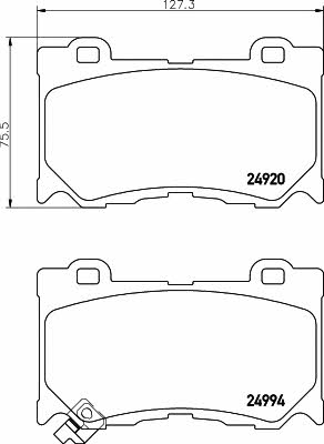 Textar 2492001 Brake Pad Set, disc brake 2492001