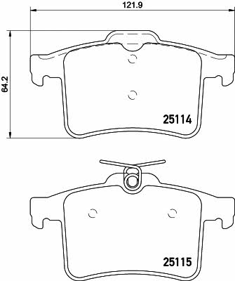Textar 2511401 Brake pad set 2511401 2511401 Textar Brake pad set