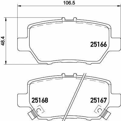 Textar 2516601 Brake Pad Set, disc brake 2516601