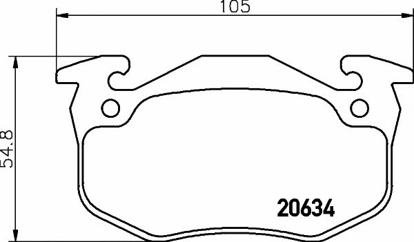 Textar 2063402 Brake Pad Set, disc brake 2063402
