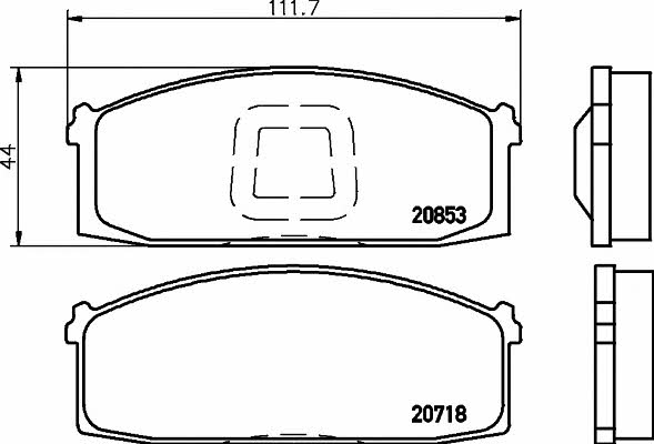 Textar 2071803 Brake Pad Set, disc brake 2071803