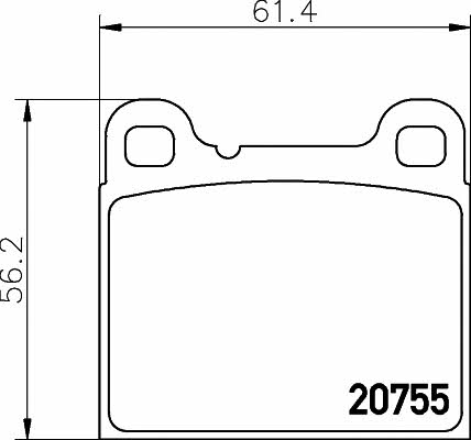 Textar 2075506 Brake Pad Set, disc brake 2075506