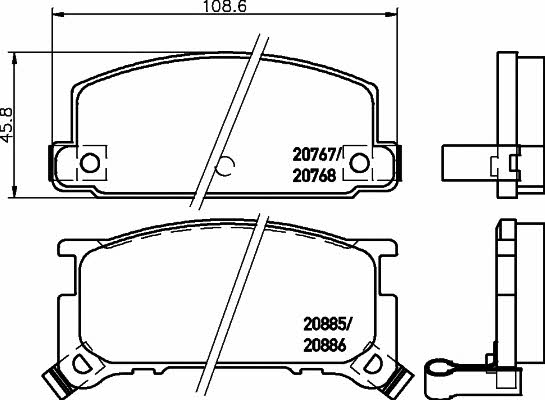 Textar 2076701 Brake Pad Set, disc brake 2076701