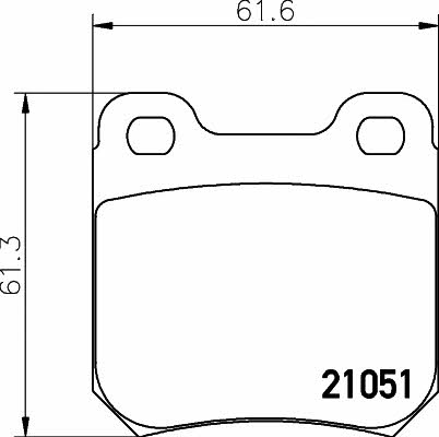 Textar 2105101 Brake Pad Set, disc brake 2105101