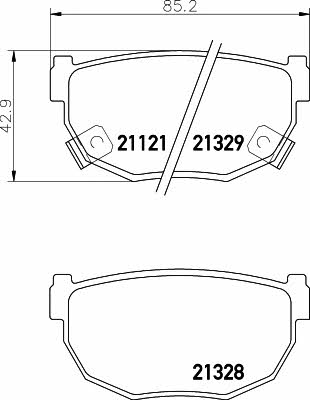 Textar 2112102 Brake Pad Set, disc brake 2112102