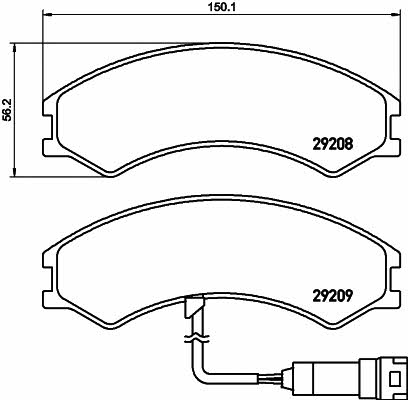 2920801 Textar Brake pad set