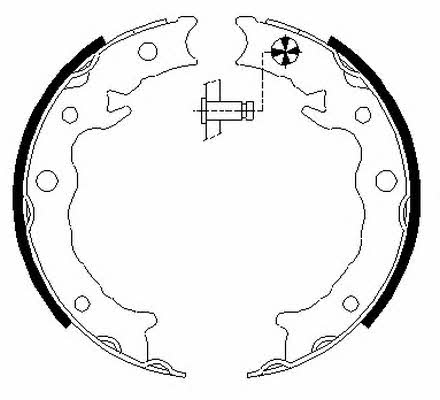 Textar 91080500 Parking brake shoes 91080500