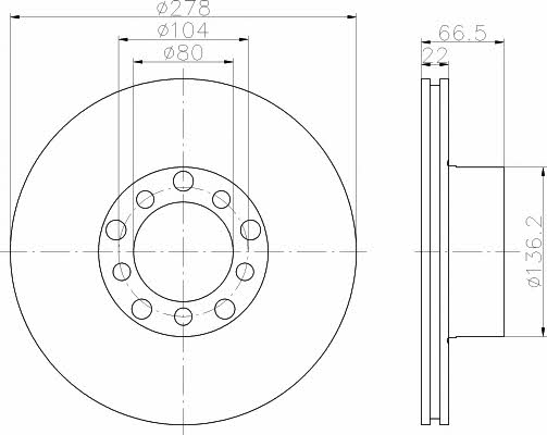Textar 92009800 Ventilated disc brake, 1 pcs. 92009800