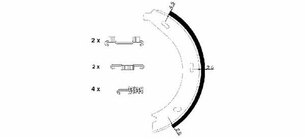 Textar 91054600 Handbrake shoes 91054600 91054600 Textar Handbrake shoes