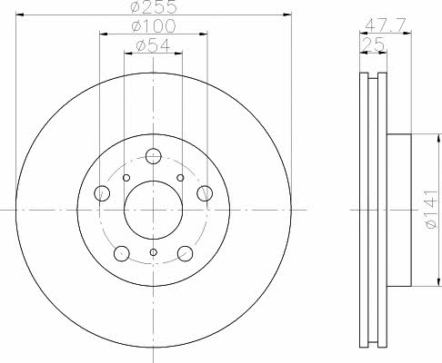 Textar 92052900 Ventilated disc brake, 1 pcs. 92052900