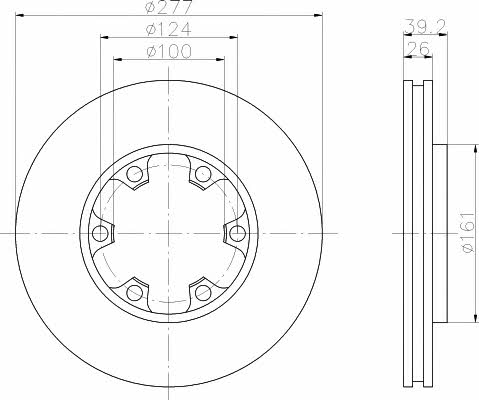Textar 92059000 Ventilated disc brake, 1 pcs. 92059000