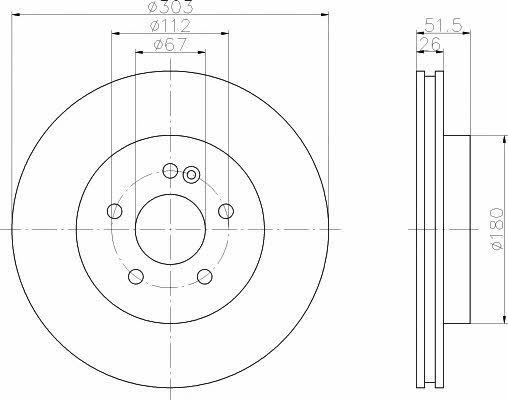 Textar 92089903 Ventilated disc brake, 1 pcs. 92089903