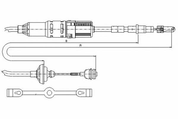 Textar 58002300 Clutch cable 58002300