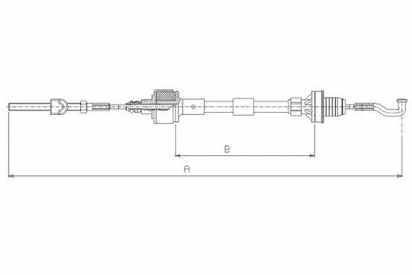 58007700 Textar Clutch cable