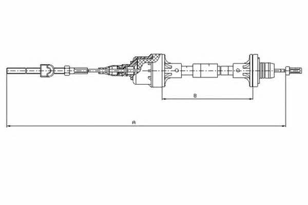 Textar 58008700 Clutch cable 58008700