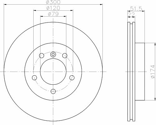 Textar 92097203 Ventilated disc brake, 1 pcs. 92097203